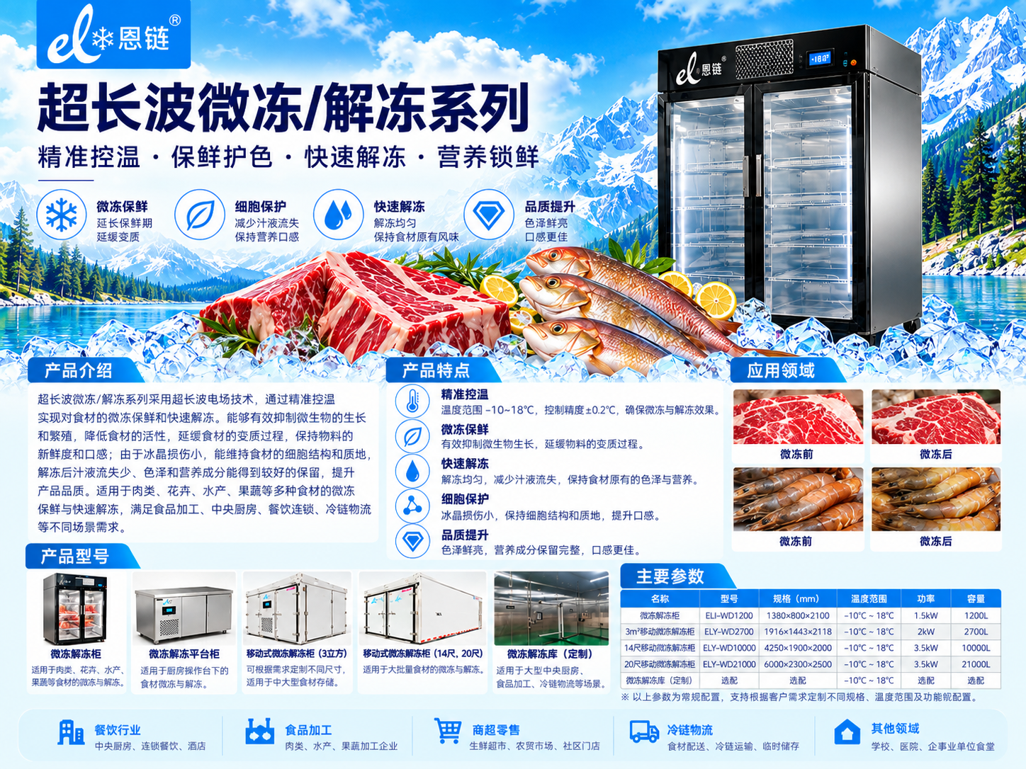 超长波微冻解冻系列产品介绍图